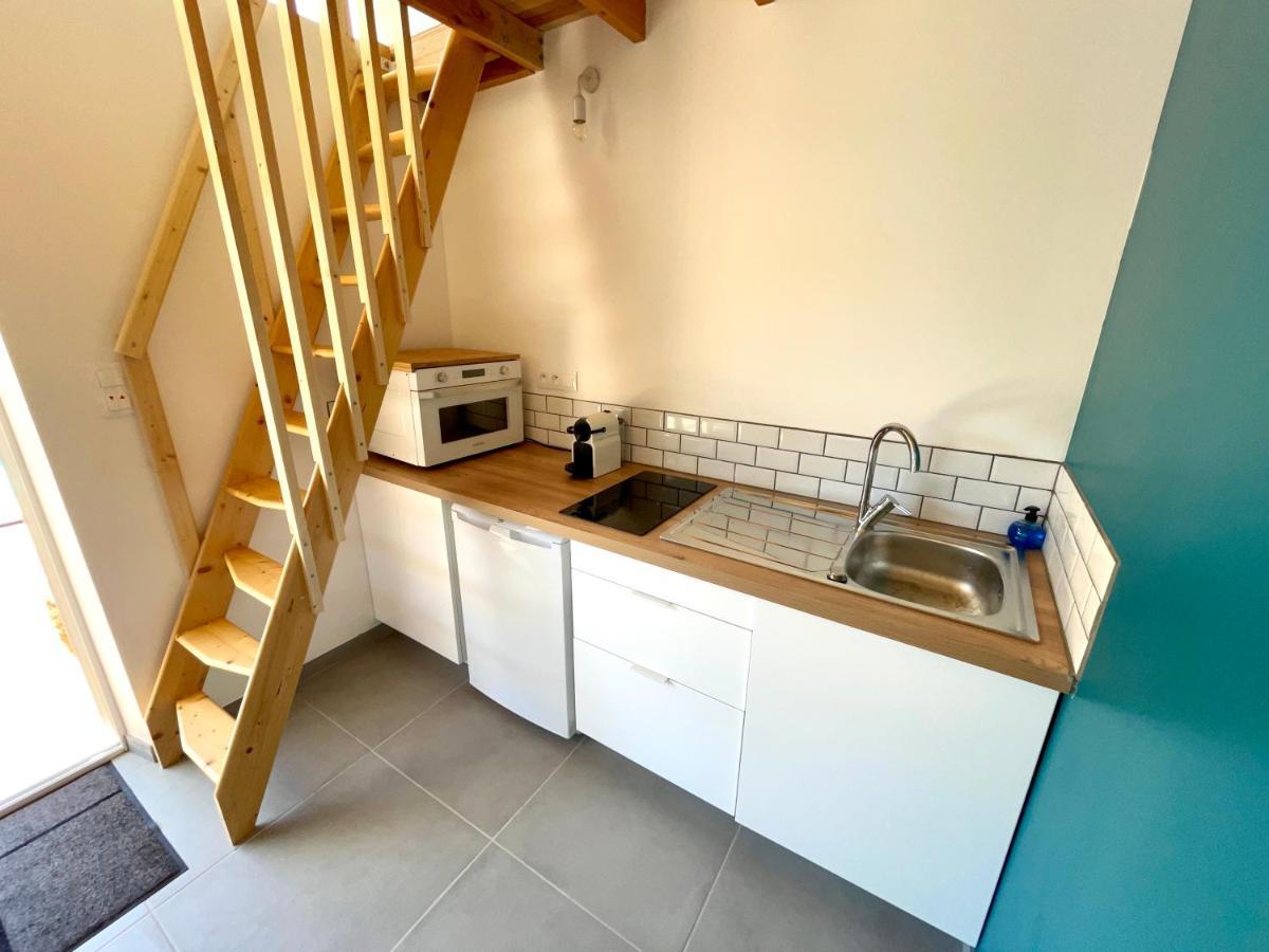 Annexe Des Pins - Studio Gite Avec Piscine & Climatisation Villeneuve-lès-Béziers Exterior foto